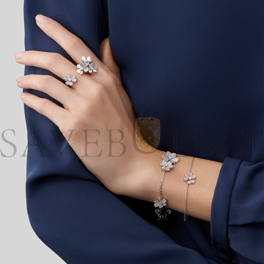 v*n cl*f arpels frivole bracelet, 5 flowers - white gold, Di*m*nd vcarp6l700